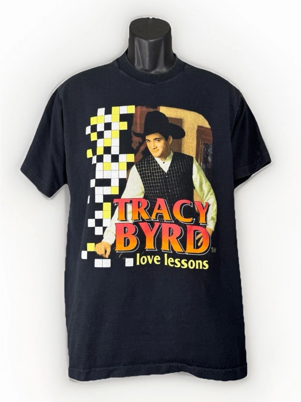 Vintage TRACY BYRD Love Lessons Tour Shirt Single Stitch 90s Black 2-Sided Tee L